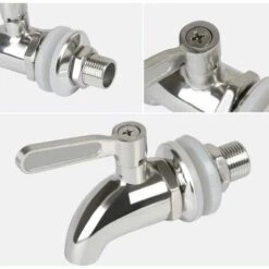 Barrel Tap, Beverage Dispenser, Beer Barrel Tap, Wine Tap - Stainless Steel And 12mm Size -Small Appliances Store 100159134 4