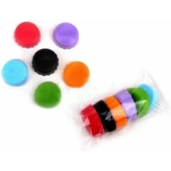 6 Pack Silicone Bottle Caps Bottle Caps Eco-friendly Silicone Lids Reusable Beer Lids Random Color -Small Appliances Store 100162254 5