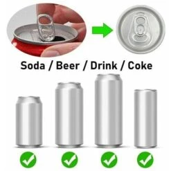 Soda Can Lids, 6 Pack Reusable Silicone Soda/Beverage/Beer Can Lids, Fits Standard Soda Cans (Multicolor) 6 Soda Can Lids, 6 Pack Reusable Silicone Soda/Beverage/Beer Can Lids, Fits Standard Soda Cans (Multicolor) -Small Appliances Store 100162549 3