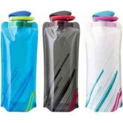 Pack 700ml Collapsible Water Bottle, Collapsible Reusable Water Bottle