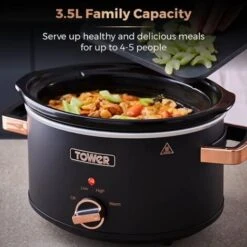 Tower Cavaletto 3.5 Litre Slow Cooker Black -Small Appliances Store 100989167 3