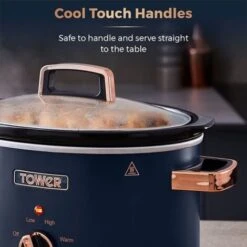 Tower Cavaletto 3.5 Litre Slow Cooker Midnight Blue -Small Appliances Store 100996069 5