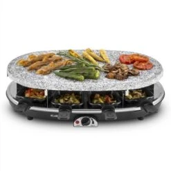 Klarstein Steaklette Raclette Grill 1500W Granite Natural Stone Plate 8 People -Small Appliances Store 14842273 3