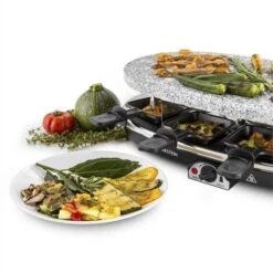 Klarstein Steaklette Raclette Grill 1500W Granite Natural Stone Plate 8 People -Small Appliances Store 14842273 5