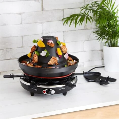 Klarstein Taste Volcano Tartar's Hat Grill Raclette Grill 1500 W 6 People Black 2 Klarstein Taste Volcano Tartar's Hat Grill Raclette Grill 1500 W 6 People Black - Image 2