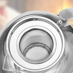 Deuba Glass Teapot Tea Maker 1.2 L With Removable Stainless Steel Tea Strainer Insert Infuser Loose Tea Leaf -Small Appliances Store 17464119 3