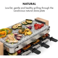 Klarstein Prime Rib Raclette Grill 8 Pers. 1500 W Natural Stone Plate Stainless Steel Wooden Feet 7 Klarstein Prime Rib Raclette Grill 8 Pers. 1500 W Natural Stone Plate Stainless Steel Wooden Feet -Small Appliances Store 22969674 3