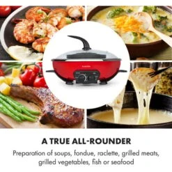 Klarstein Szechuan Hot Pot And Grill Plate 5l Vol. 1350 W, 600 W Red -Small Appliances Store 23357186 5
