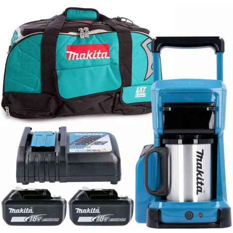 Makita DCM501 10.8V/18V CXT/LXT Coffee Maker With 2 X 5.0Ah Batteries, Charger & Bag 1 Makita DCM501 10.8V/18V CXT/LXT Coffee Maker With 2 X 5.0Ah Batteries, Charger & Bag