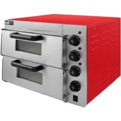 Electric Pizza Oven With Audible Timer & Twin Deck Firebrick /