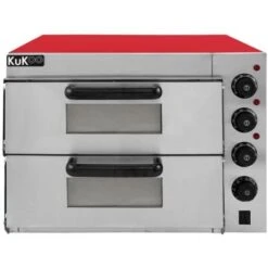 Electric Pizza Oven With Audible Timer & Twin Deck Firebrick / -Small Appliances Store 35839638 3