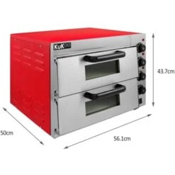 Electric Pizza Oven With Audible Timer & Twin Deck Firebrick / -Small Appliances Store 35839638 5