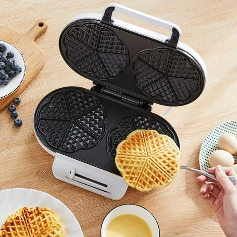 Monzana Waffle Maker Classic Heart Waffle 1200W Non-Stick Coating Temperature Control Kitchen Double Waffle Maker BPA-Free 3 Monzana Waffle Maker Classic Heart Waffle 1200W Non-Stick Coating Temperature Control Kitchen Double Waffle Maker BPA-Free - Image 3