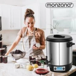 Monzana Automatic Preserving Machine 28L Continuous Temperature Controller 30-100°C Timer Tap For 14 Glasses Mulled Wine Cooker 1800W 28L Mit LCD Und Timer (de) -Small Appliances Store 37253384 5