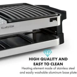 Klarstein Sirloin Raclette 1500W Aluminum / Stone 8 People LED -Small Appliances Store 46461213 3
