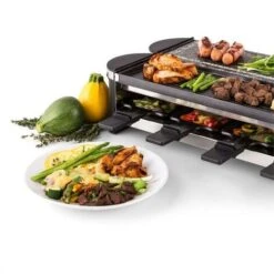 Klarstein Tenderloin 50/50 Raclette Grill 1200W 8 Persons Natural Stone -Small Appliances Store 46531497 5