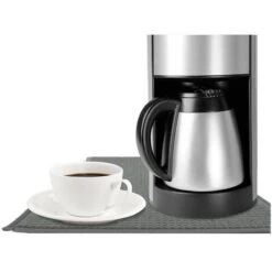 No Name Non-slip Mat For Coffee Maker - Venteo - Grey/Turquoise Blue - Adult - Ultra Absorbent And Machine Washable - Dimension 26x42cm -Small Appliances Store 50410839 3