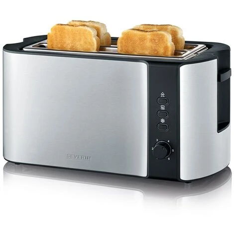 Severin AT2590 4 Slice Long Slot Stainless Steel Toaster 1400W 1 Severin AT2590 4 Slice Long Slot Stainless Steel Toaster 1400W