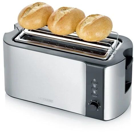Severin AT2590 4 Slice Long Slot Stainless Steel Toaster 1400W 2 Severin AT2590 4 Slice Long Slot Stainless Steel Toaster 1400W - Image 2