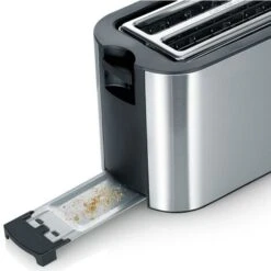 Severin AT2590 4 Slice Long Slot Stainless Steel Toaster 1400W 7 Severin AT2590 4 Slice Long Slot Stainless Steel Toaster 1400W -Small Appliances Store 51208482 3