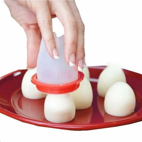 LangRay Egg Cooker, Silicone Non-Stick, Egg Cup For Boiling Eggs (Red (Pack Of 6)) 2 LangRay Egg Cooker, Silicone Non-Stick, Egg Cup For Boiling Eggs (Red (Pack Of 6)) - Image 2