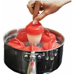 LangRay Egg Cooker, Silicone Non-Stick, Egg Cup For Boiling Eggs (Red (Pack Of 6)) 7 LangRay Egg Cooker, Silicone Non-Stick, Egg Cup For Boiling Eggs (Red (Pack Of 6)) -Small Appliances Store 51800849 3