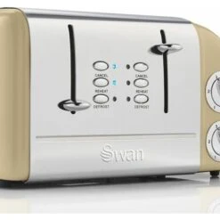 Swan 4 Slice Retro Toaster - Cream -Small Appliances Store 54673985 5
