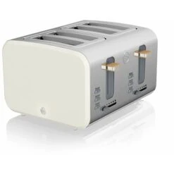 Swan 4 Slice Nordic White Toaster
