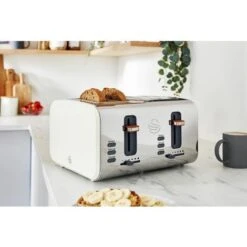Swan 4 Slice Nordic White Toaster -Small Appliances Store 54674031 3