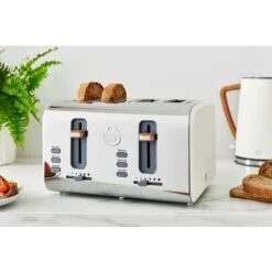 Swan 4 Slice Nordic White Toaster -Small Appliances Store 54674031 4