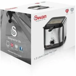 Swan 1.5 Litre Stainless Steel Fryer 8 Swan 1.5 Litre Stainless Steel Fryer -Small Appliances Store 54674132 4