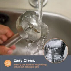 VonShef Electric Potato Masher & Hand Blender 1000W - 2 In 1 Immersion Blender With Potato Masher Attachment – Perfect For Blending & Mashing Potatoes, Baby Food And Vegetables -Small Appliances Store 54924473 3