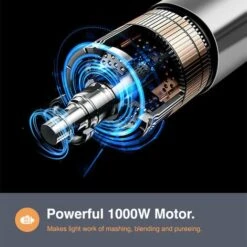 VonShef Electric Potato Masher & Hand Blender 1000W - 2 In 1 Immersion Blender With Potato Masher Attachment – Perfect For Blending & Mashing Potatoes, Baby Food And Vegetables -Small Appliances Store 54924473 5