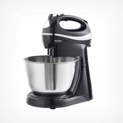 VonShef 2 In 1 Twin Hand And Stand Mixer 300W With Detachable Mixing Function, Non Slip Feet, 5 Speeds, Eject & Turbo Button - Includes 3.5L Capacity Bowl, 2X Beaters, 2X Dough Hooks & Balloon Whisk