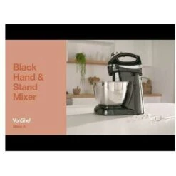 VonShef 2 In 1 Twin Hand And Stand Mixer 300W With Detachable Mixing Function, Non Slip Feet, 5 Speeds, Eject & Turbo Button - Includes 3.5L Capacity Bowl, 2X Beaters, 2X Dough Hooks & Balloon Whisk -Small Appliances Store 54924550 5