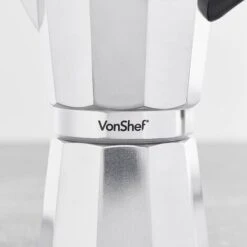VonShef 9 Cup/450ml Italian Espresso Coffee Maker Moka Stove Top Macchinetta Includes A Replacement Gasket And Filter 7 VonShef 9 Cup/450ml Italian Espresso Coffee Maker Moka Stove Top Macchinetta Includes A Replacement Gasket And Filter -Small Appliances Store 54924562 3