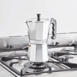 VonShef 9 Cup/450ml Italian Espresso Coffee Maker Moka Stove Top Macchinetta Includes A Replacement Gasket And Filter 9 VonShef 9 Cup/450ml Italian Espresso Coffee Maker Moka Stove Top Macchinetta Includes A Replacement Gasket And Filter -Small Appliances Store 54924562 5