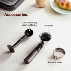 VonShef Espresso Machine, 15 Bar Pressure Pump – Barista Coffee Maker With Milk Frother For Latte, Cappuccino, Americano, Flat White And More – Black/Silver -Small Appliances Store 54924817 5