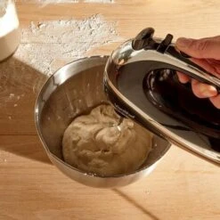 VonShef Professional 300W Hand Mixer, Black, Includes Chrome Beaters, Dough Hooks, Balloon Whisk + 5 Speed With Turbo Button -Small Appliances Store 54924907 4