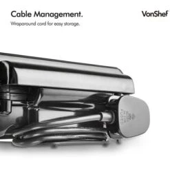 VonShef Waffle Maker, Large Quad Belgian Sweet & Savoury Cooker Easy Clean Non-Stick Coated Plates, Cool Touch Handles & Automatic Temperature Control, Compact, Portable Stainless Steel Design – 1100W 9 VonShef Waffle Maker, Large Quad Belgian Sweet & Savoury Cooker Easy Clean Non-Stick Coated Plates, Cool Touch Handles & Automatic Temperature Control, Compact, Portable Stainless Steel Design – 1100W -Small Appliances Store 54925317 5