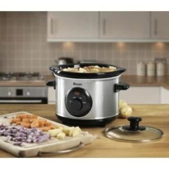 Swan 1.5 Litre Stainless Steel Slow Cooker -Small Appliances Store 55564433 3