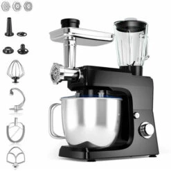 3 In 1 Electric Food Stand Mixer 6 Adjustable Speed Kitchen Beater Meat Grinder