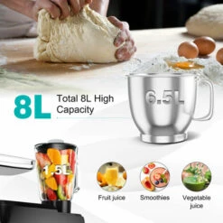 3 In 1 Electric Food Stand Mixer 6 Adjustable Speed Kitchen Beater Meat Grinder -Small Appliances Store 57639626 4