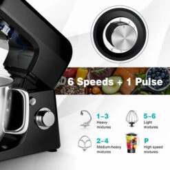 3 In 1 Electric Food Stand Mixer 6 Adjustable Speed Kitchen Beater Meat Grinder -Small Appliances Store 57639626 5