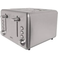 Igenix 4 Slice Toaster, Reheat Function, Slide Out Crumb Tray, Stainless Steel - IG3204 -Small Appliances Store 58393251 3