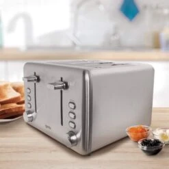 Igenix 4 Slice Toaster, Reheat Function, Slide Out Crumb Tray, Stainless Steel - IG3204 -Small Appliances Store 58393251 4