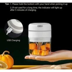 2PCS Mini Electric Mincer Cordless Meat Grinder Food Chopper With Sharp Blades,Electric Garlic Press -Small Appliances Store 58422130 5