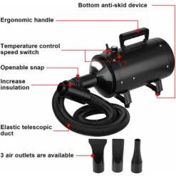 2800W Adjustable Stepless Speed Car Motorcycle Power Air Dryer Blaster Blower -Small Appliances Store 59499329 3