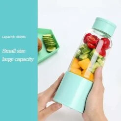 Portable Blender, Juicer Cup With 450ml 6 BPA Free Blades For Sport And Travel, Mini Blender Blender For Smoothie And Milkshake, Christmas Gift Women Men (White) -Small Appliances Store 59691215 3