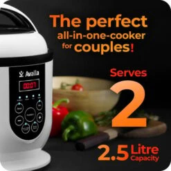 Smart Pressure Cooker 2.5L Non-Stick Steamer And Food Warmer Avalla K-45 -Small Appliances Store 59727179 3